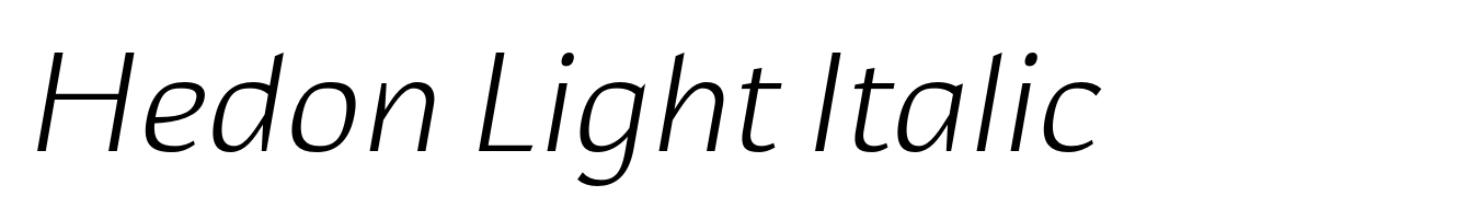 Hedon Light Italic